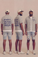 Beware of Fake Cropped Button Up Overshirt