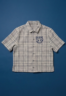 Beware of Fake Cropped Button Up Overshirt