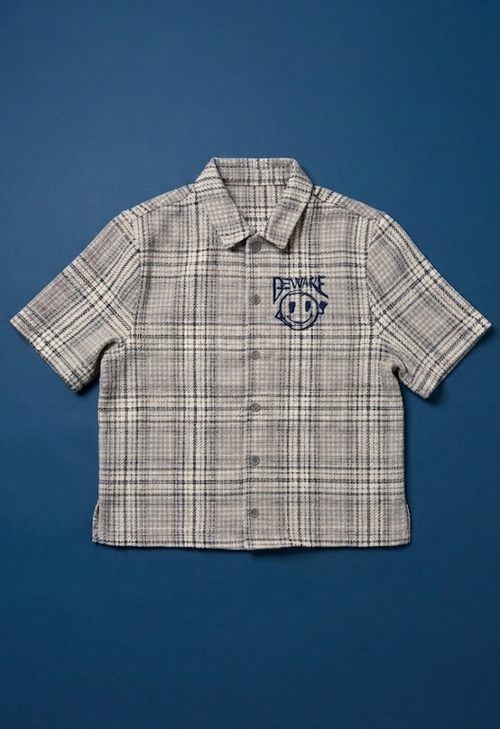 Beware of Fake Cropped Button Up Overshirt